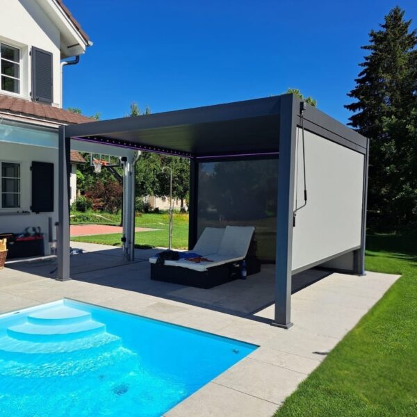 Ventaris Pergola Deluxe Plus 4x4m mit Lamellendach Anthrazit
