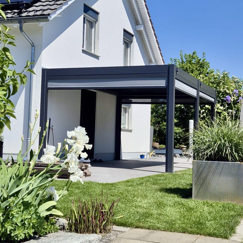 Weide Pergola Deluxe Plus 3.6x5.3m mit Lamellendach Anthrazit