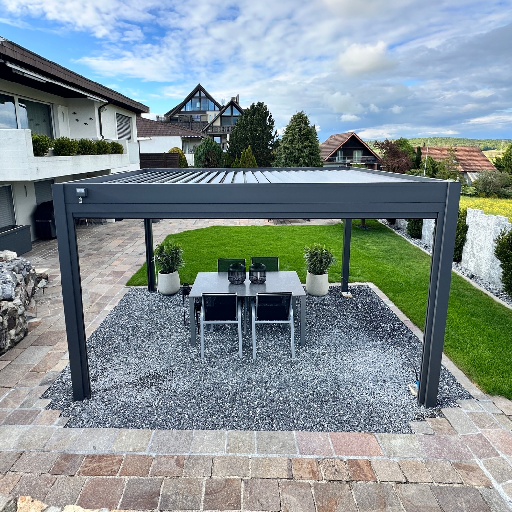 Ventaris Pergola Deluxe Plus 3x3.6m mit Lamellendach Anthrazit – Bild 9