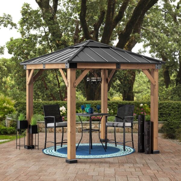 Cortina Pavillon 2.73x2.73m Zedernholz Anthrazit – Bild 3
