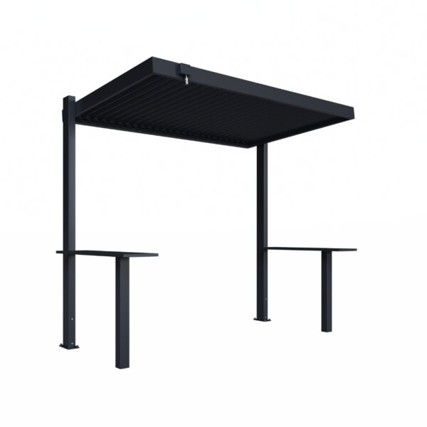 Ventaris BBQ-Grillpavillon 2.80 x 1.50m aus Aluminium mit verstellbaren Lamellen – Bild 4
