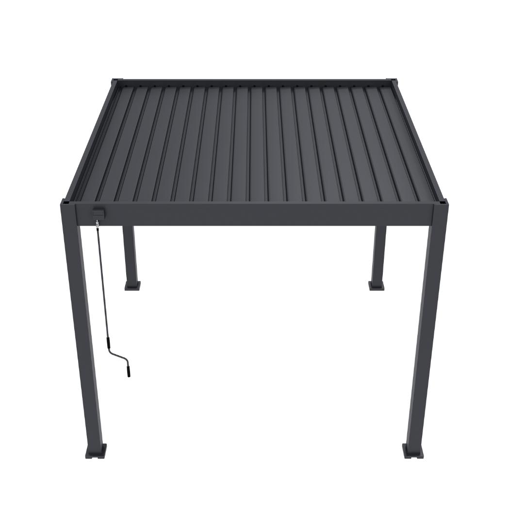 Ventaris Pergola Deluxe Plus 3x3m Anthrazit mit LED-Beleuchtung – Bild 8