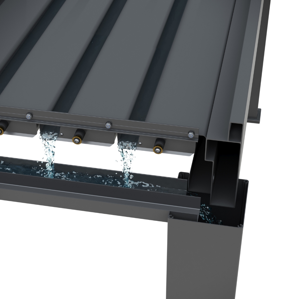 Ventaris Pergola Deluxe Plus 3x3m Anthrazit mit LED-Beleuchtung – Bild 13