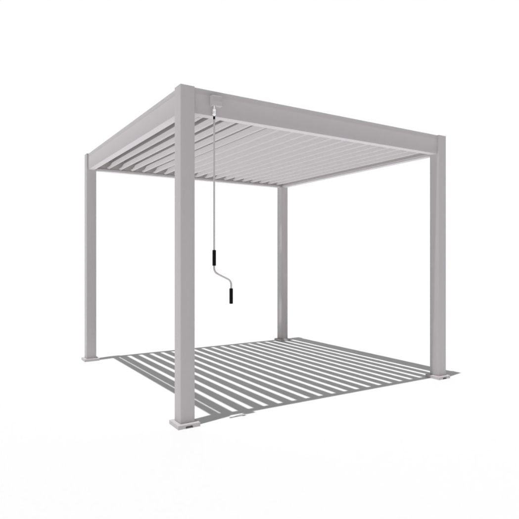 Weide Pergola Classic 3x3m mit Lamellendach Sand – Bild 3