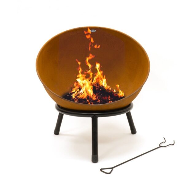 HEAT Feuerkorb auf Füssen Kappa Rostbraun Ø56 cm