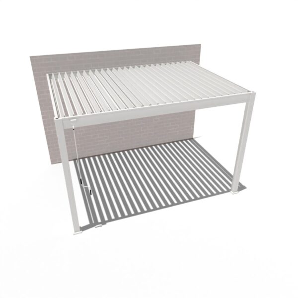 Weide Wandpergola Deluxe Plus 3x3.6m Weiss – Bild 5