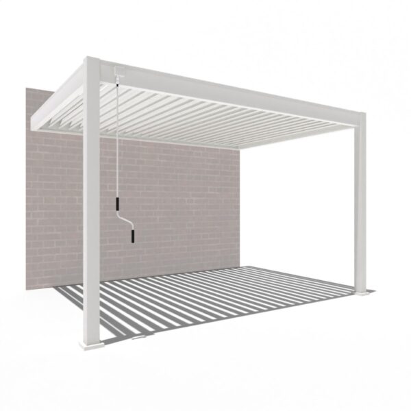 Weide Wandpergola Deluxe Plus 3x3.6m Weiss – Bild 4