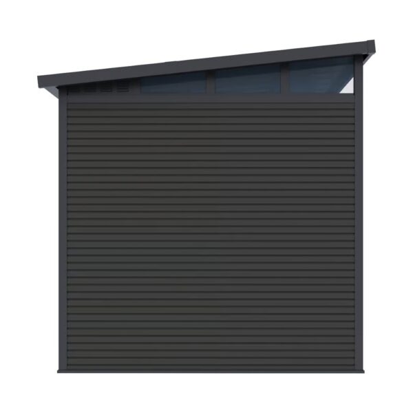 Gartenhaus mit Doppeltür aus Aluminium und WPC 218x218x226 cm | Wetterfest in Anthrazit – Bild 4