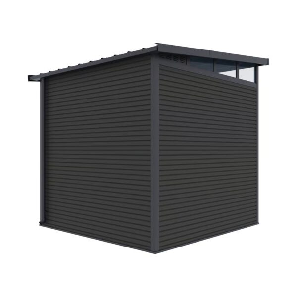 Gartenhaus mit Doppeltür aus Aluminium und WPC 218x218x226 cm | Wetterfest in Anthrazit – Bild 5