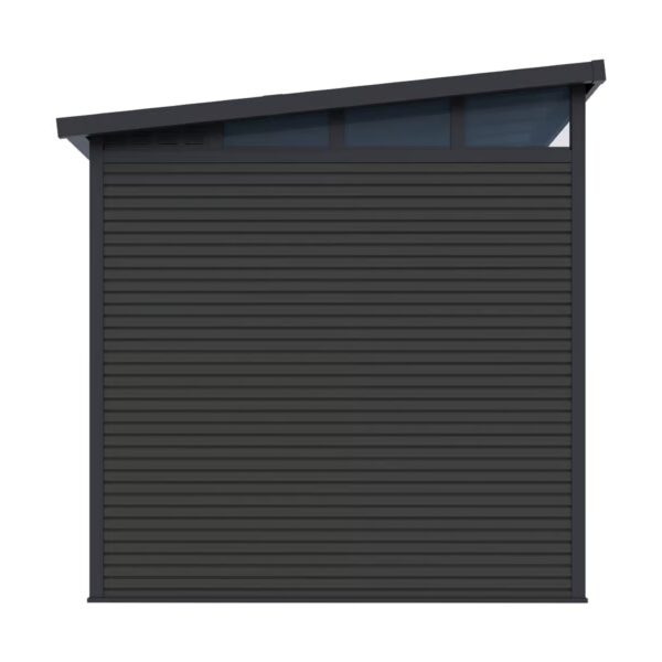 Gartenhaus mit Doppeltür aus Aluminium und WPC 338x218x226 cm | Wetterfest in Anthrazit – Bild 4