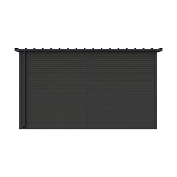 Gartenhaus mit Doppeltür aus Aluminium und WPC 338x218x226 cm | Wetterfest in Anthrazit – Bild 5