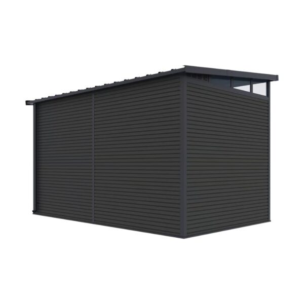 Gartenhaus mit Doppeltür aus Aluminium und WPC 338x218x226 cm | Wetterfest in Anthrazit – Bild 6