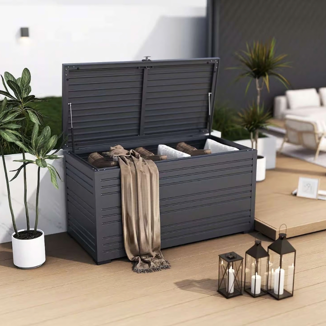 Ventaris Gartenbox wasserdicht & abschliessbar | 100 x 64 x 46 cm | 284 Liter | Anthrazit – Bild 8