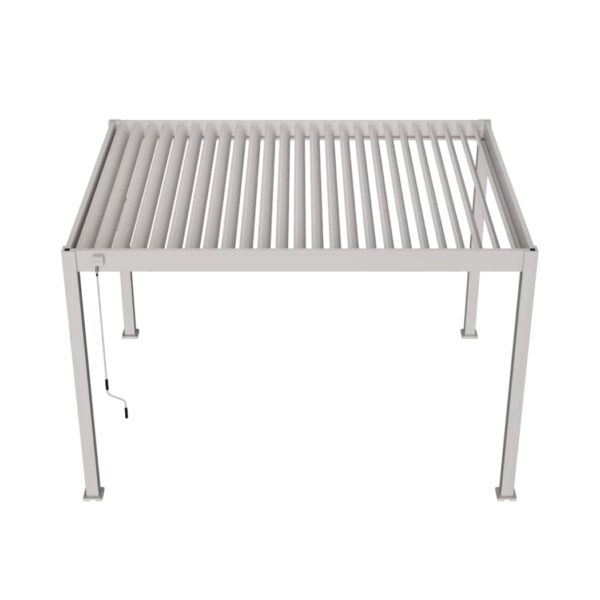 Weide Pergola Deluxe Plus | Voll Aluminium freistehend | 3x4m | Lamellendach Ivory Sand – Bild 6