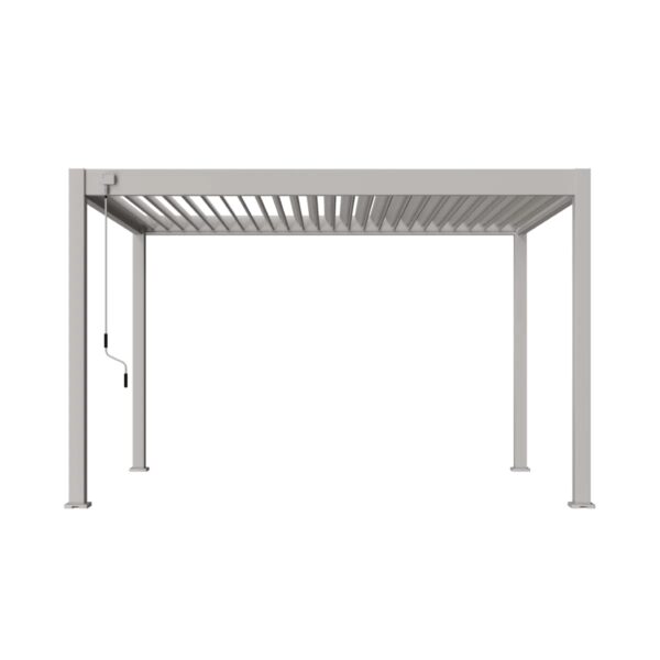 Weide Pergola Deluxe Plus | Voll Aluminium freistehend | 3x4m | Lamellendach Ivory Sand – Bild 5