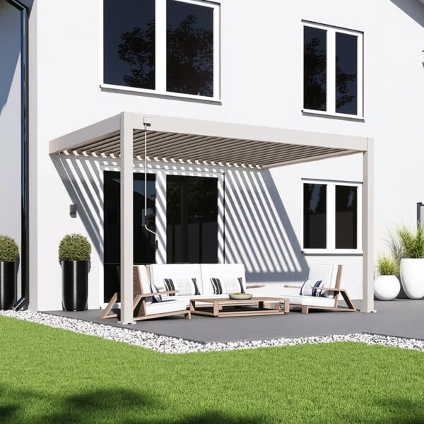 Weide Wandpergola Deluxe Plus 3x4m Sand