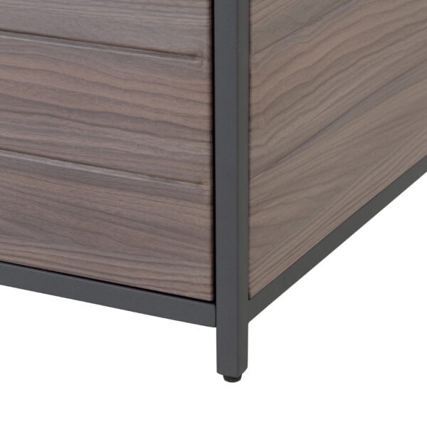 Aussenküchenregal mit Arbeitsfläche, 3 offene Ablageflächen, stapelbar, Holzmaserung, einfache Montage, B 0.54m H 0.92m – Bild 11