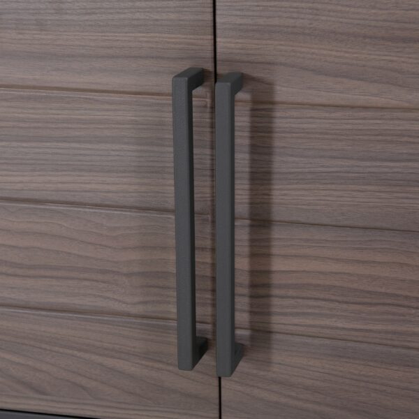 Aussenküchenregal mit Arbeitsfläche, 3 offene Ablageflächen, stapelbar, Holzmaserung, einfache Montage, B 0.54m H 0.92m – Bild 14