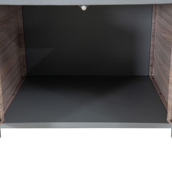 Aussenküchenregal mit Arbeitsfläche, 3 offene Ablageflächen, stapelbar, Holzmaserung, einfache Montage, B 0.54m H 0.92m – Bild 7
