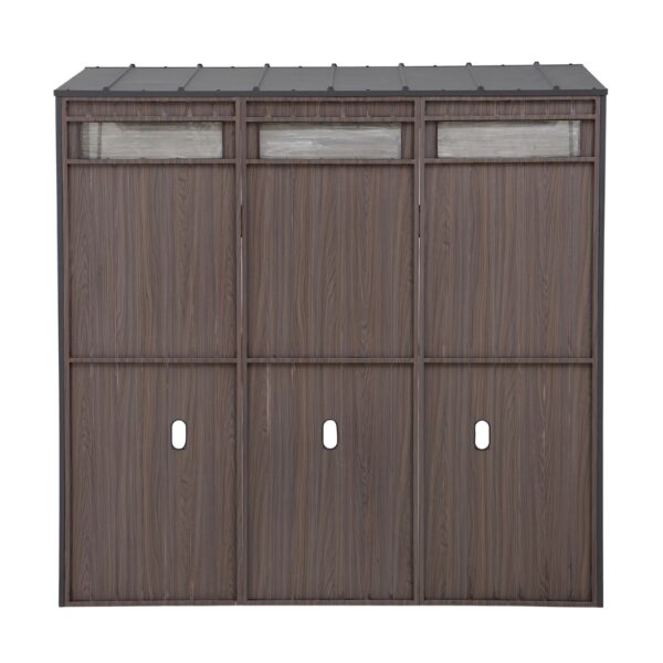 Outdoor-Küche Gartenhaus 220 cm x 94 cm x 226 cm ohne Einrichtung Anthrazit – Bild 11