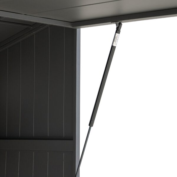 Outdoor-Küche Gartenhaus 220 cm x 94 cm x 226 cm ohne Einrichtung Anthrazit – Bild 12