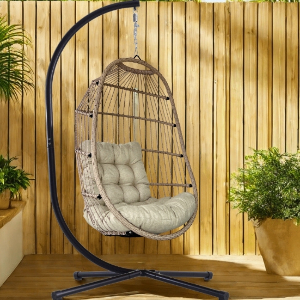 Hängesessel Jamie Ivory Sand – wetterfest, klappbar & inkl. Komfort-Kissen – Bild 10