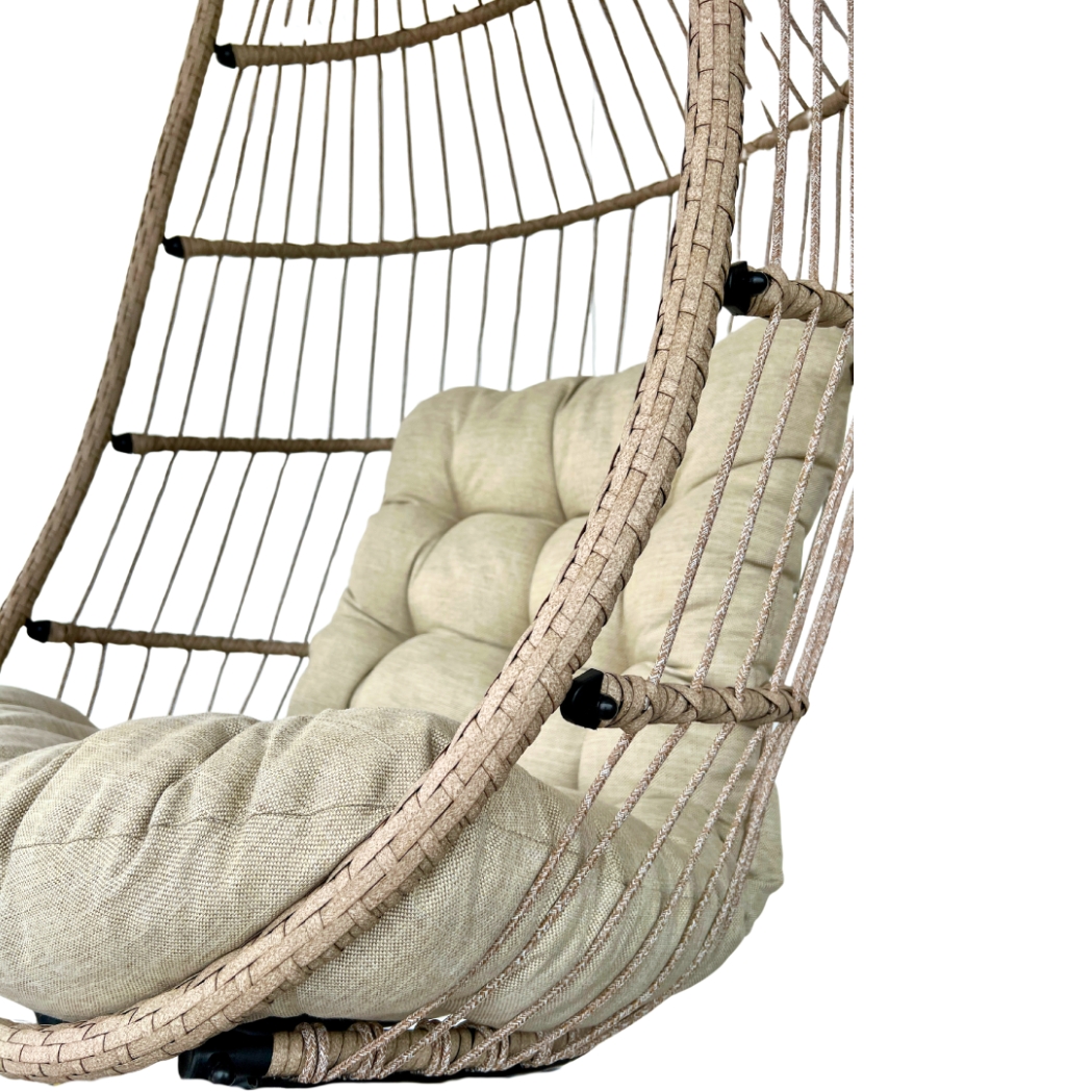 Hängesessel Jamie Ivory Sand – wetterfest, klappbar & inkl. Komfort-Kissen – Bild 11