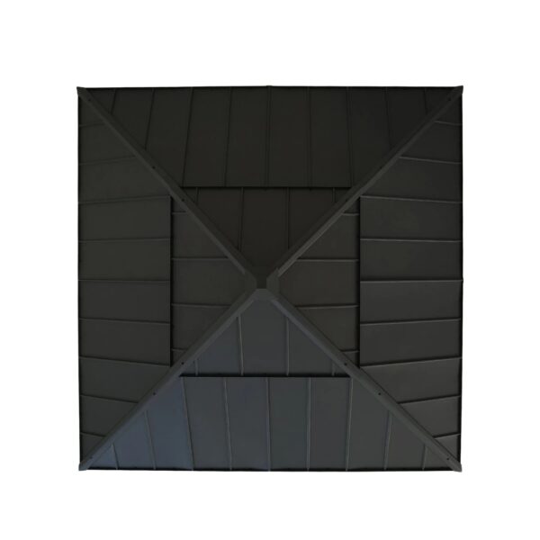 Pavillon Saas Fee Stahl 3.00 x 3.00m Anthrazit – Bild 5