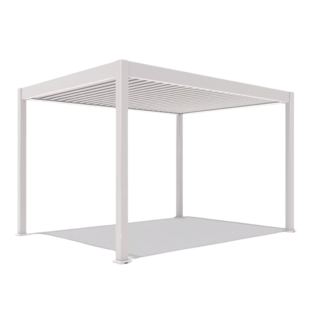 Weide elektrische Pergola 3x4m Ivory Sand mit LED – Bild 2