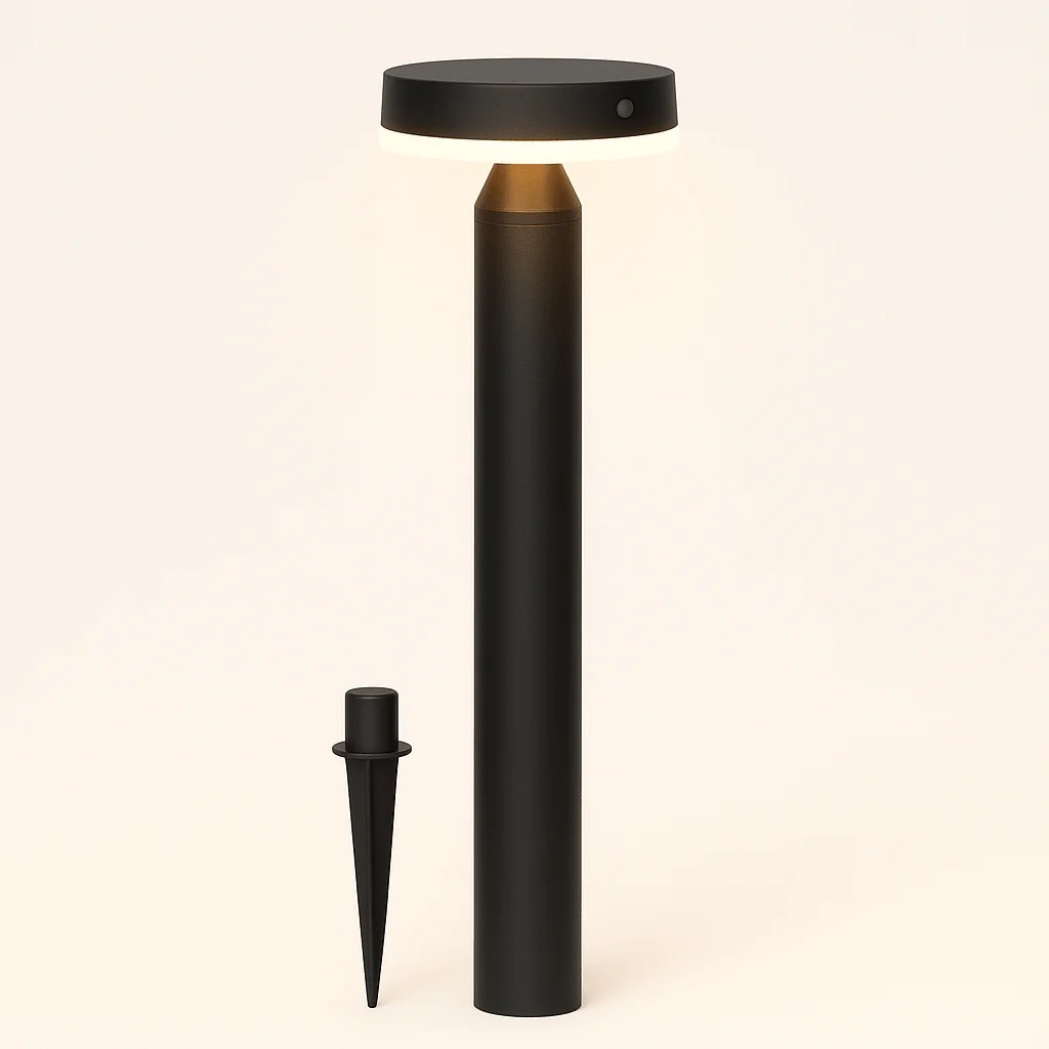 Solar-Stehlampe Guus | Bewegungssensor - Warmweiss - USB wiederaufladbar - Aluminium