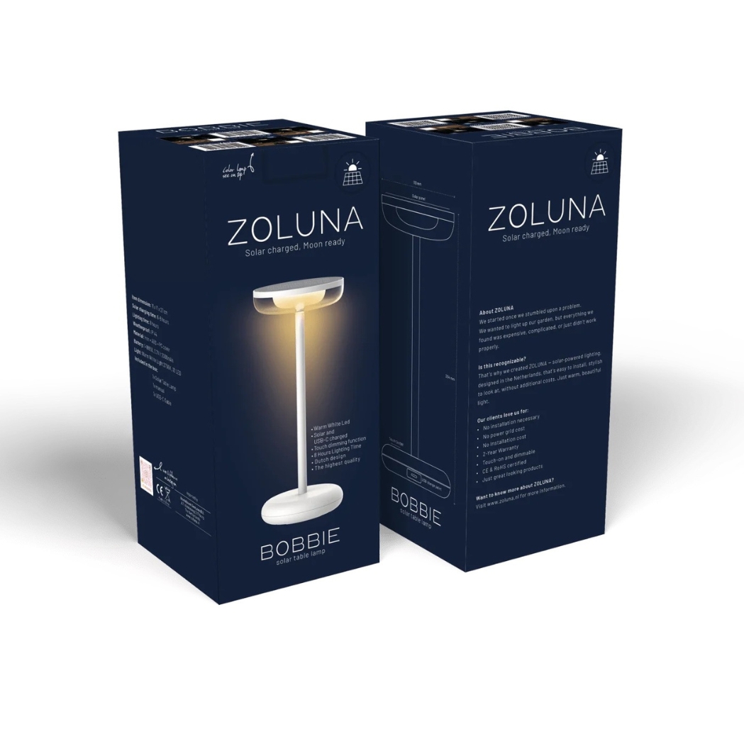 Solar-Tischlampe Bobbie | Touch Dimmbar - warmweiss – Bild 5