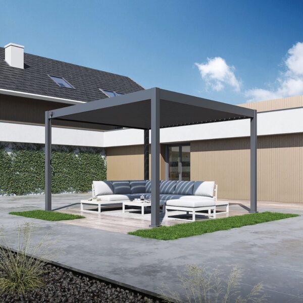 Ventaris Pergola Deluxe Plus 3.6x4m mit Lamellendach Anthrazit