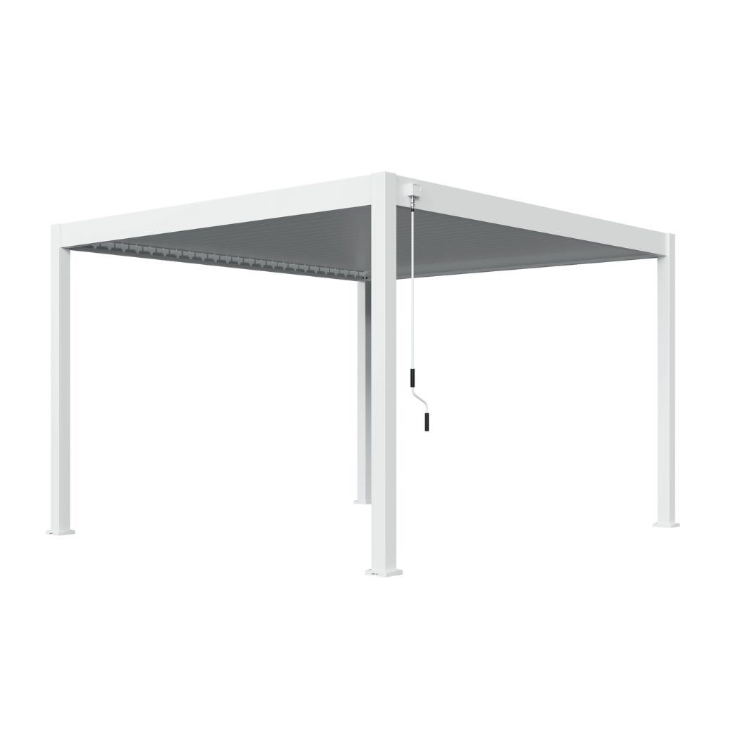 Weide Pergola Deluxe Plus 3.6x4m mit Lamellendach Weiss – Bild 6