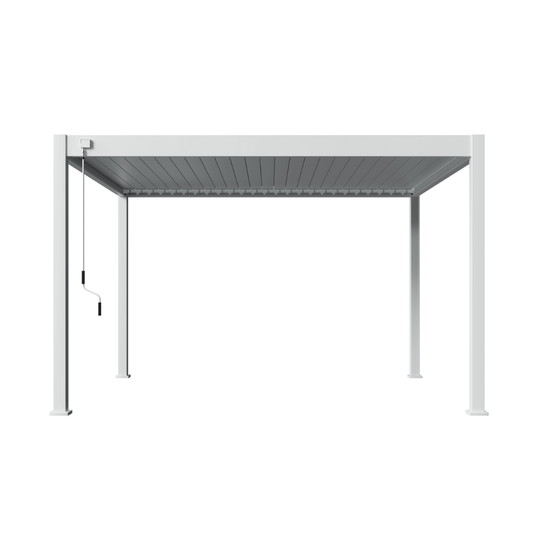 Weide Pergola Deluxe Plus 3.6x4m mit Lamellendach Weiss – Bild 7
