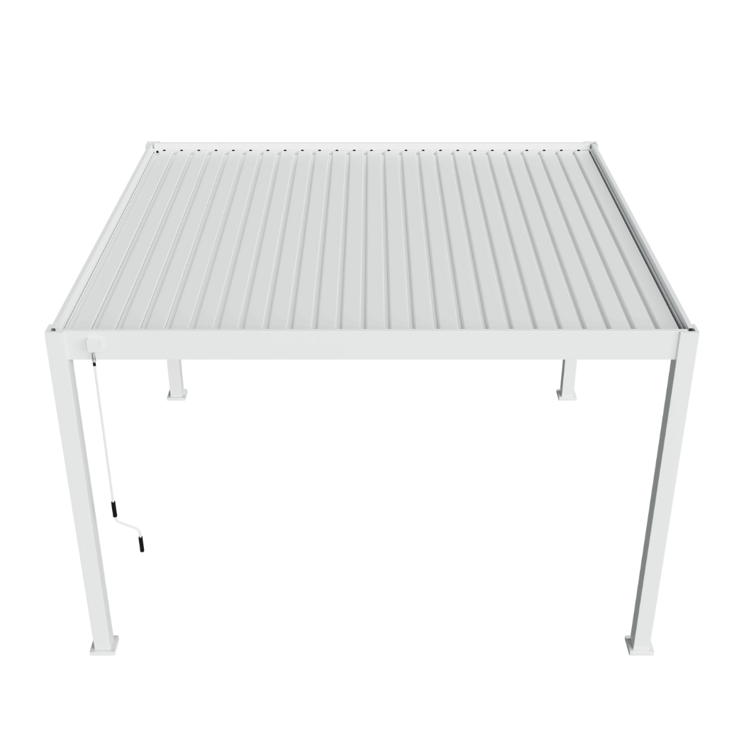 Weide Pergola Deluxe Plus 3.6x4m mit Lamellendach Weiss – Bild 9