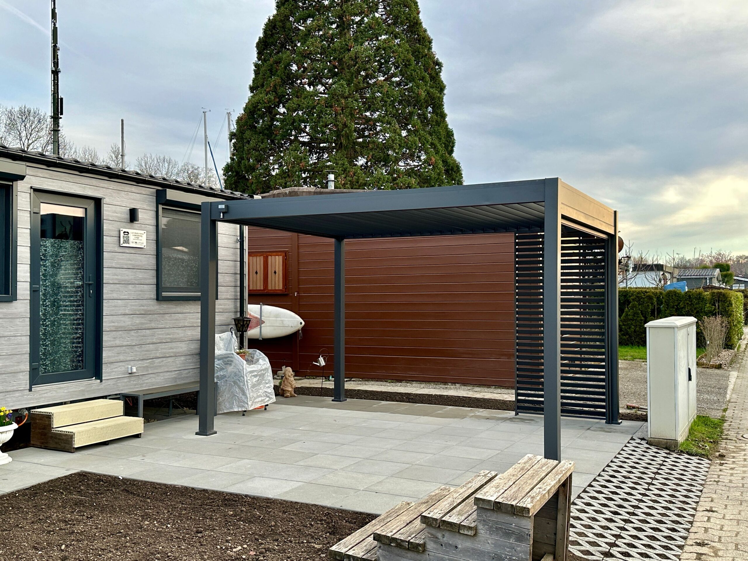 Ventaris Pergola Deluxe Plus 3x4m mit Lamellendach Anthrazit