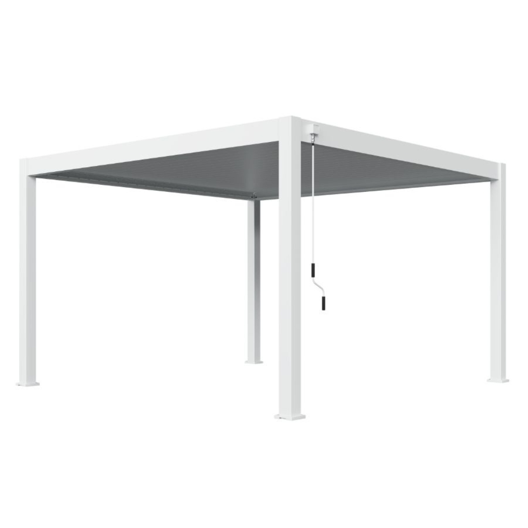 Weide Pergola Deluxe Plus 4x4m mit Lamellendach Weiss – Bild 3