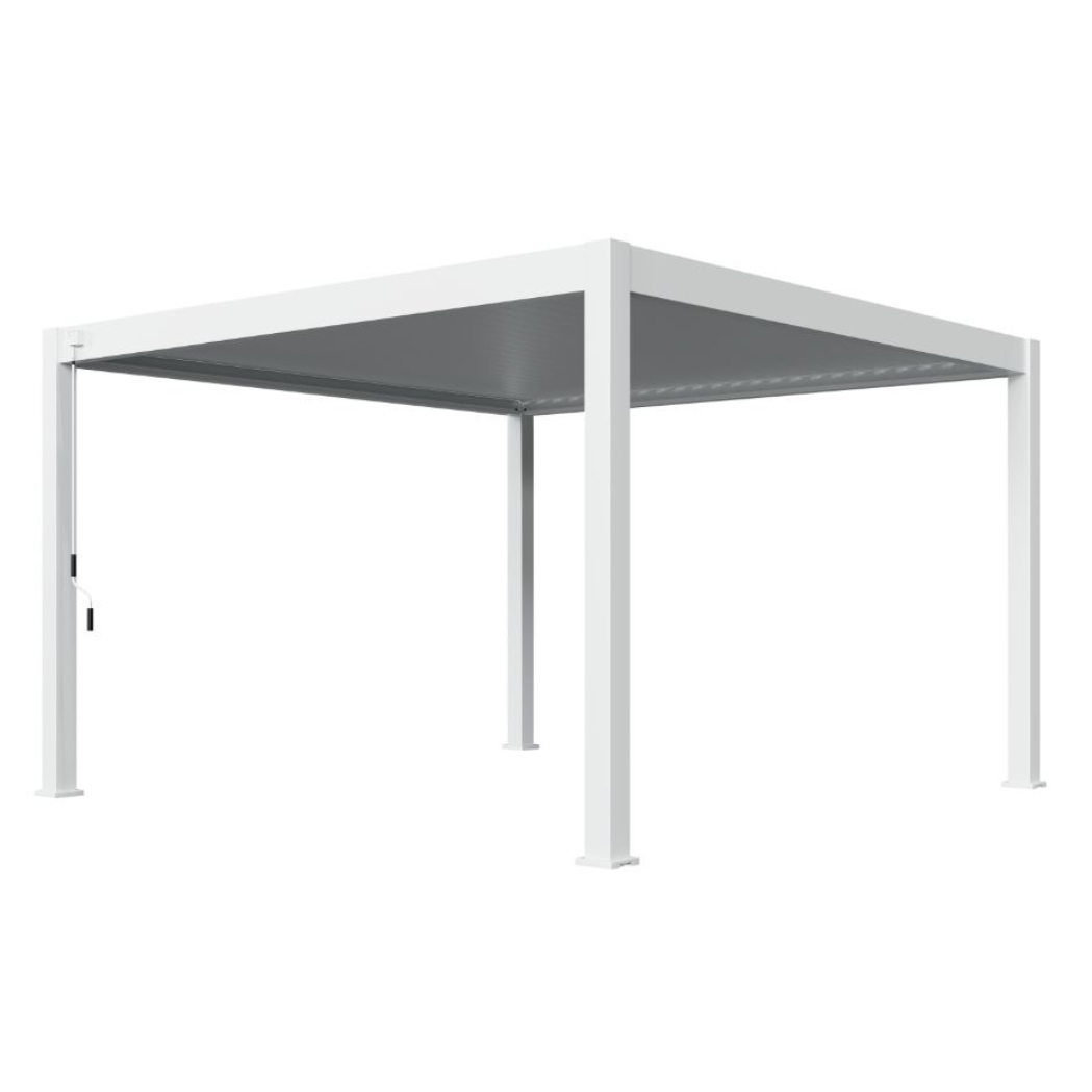 Weide Pergola Deluxe Plus 4x4m mit Lamellendach Weiss – Bild 4