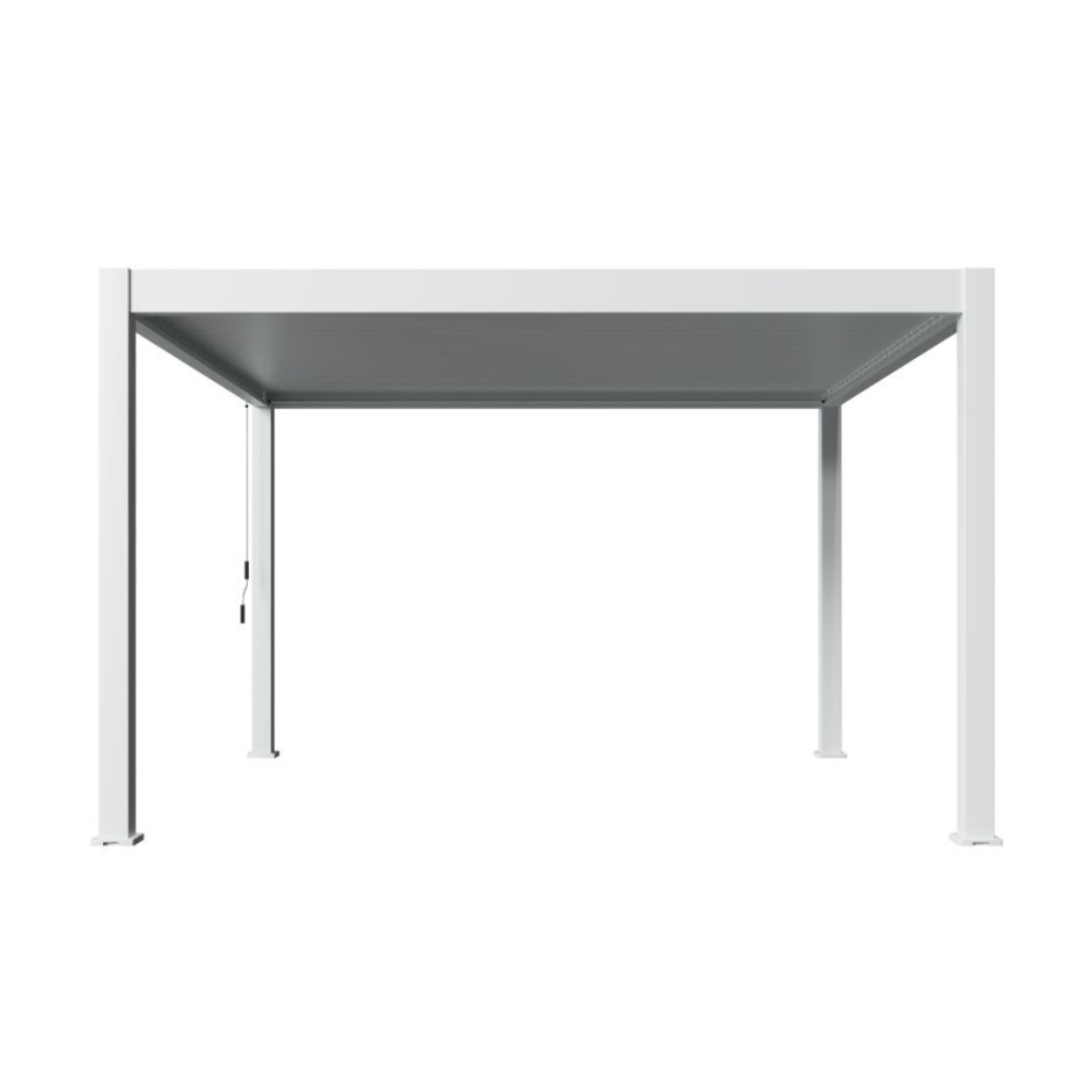 Weide Pergola Deluxe Plus 4x4m mit Lamellendach Weiss – Bild 6