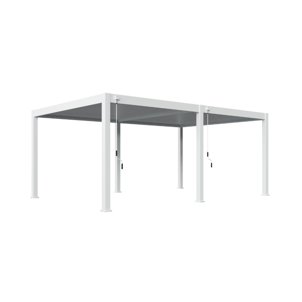 Weide Pergola Deluxe Plus 4x6m mit Lamellendach Weiss – Bild 6