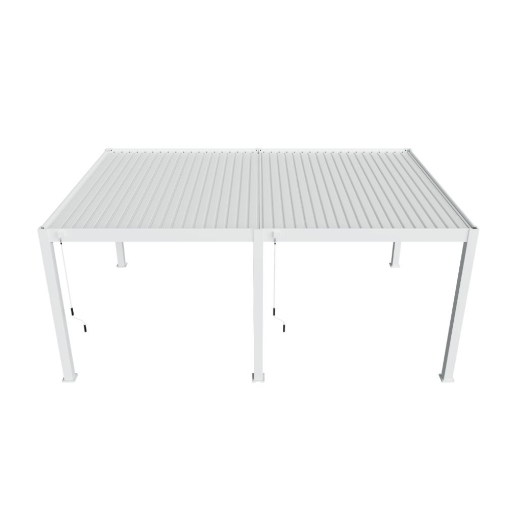 Weide Pergola Deluxe Plus 4x6m mit Lamellendach Weiss – Bild 10