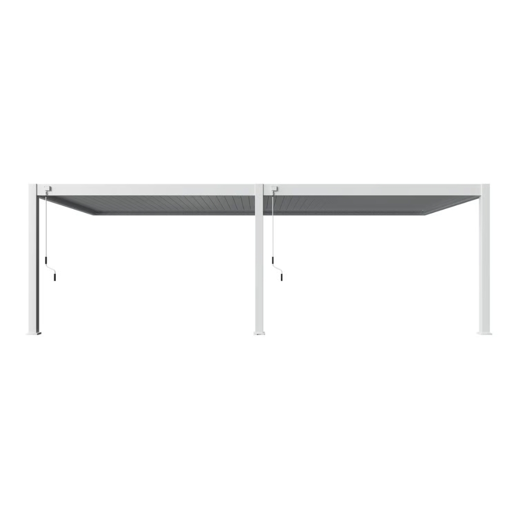 Weide Wandpergola Deluxe Plus 4x8m Weiss – Bild 5