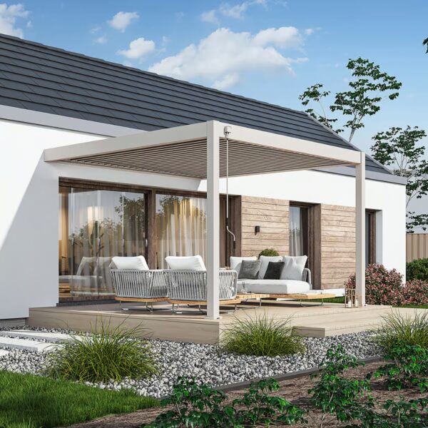 Weide Wandpergola Deluxe Plus 3.6x4m Sand