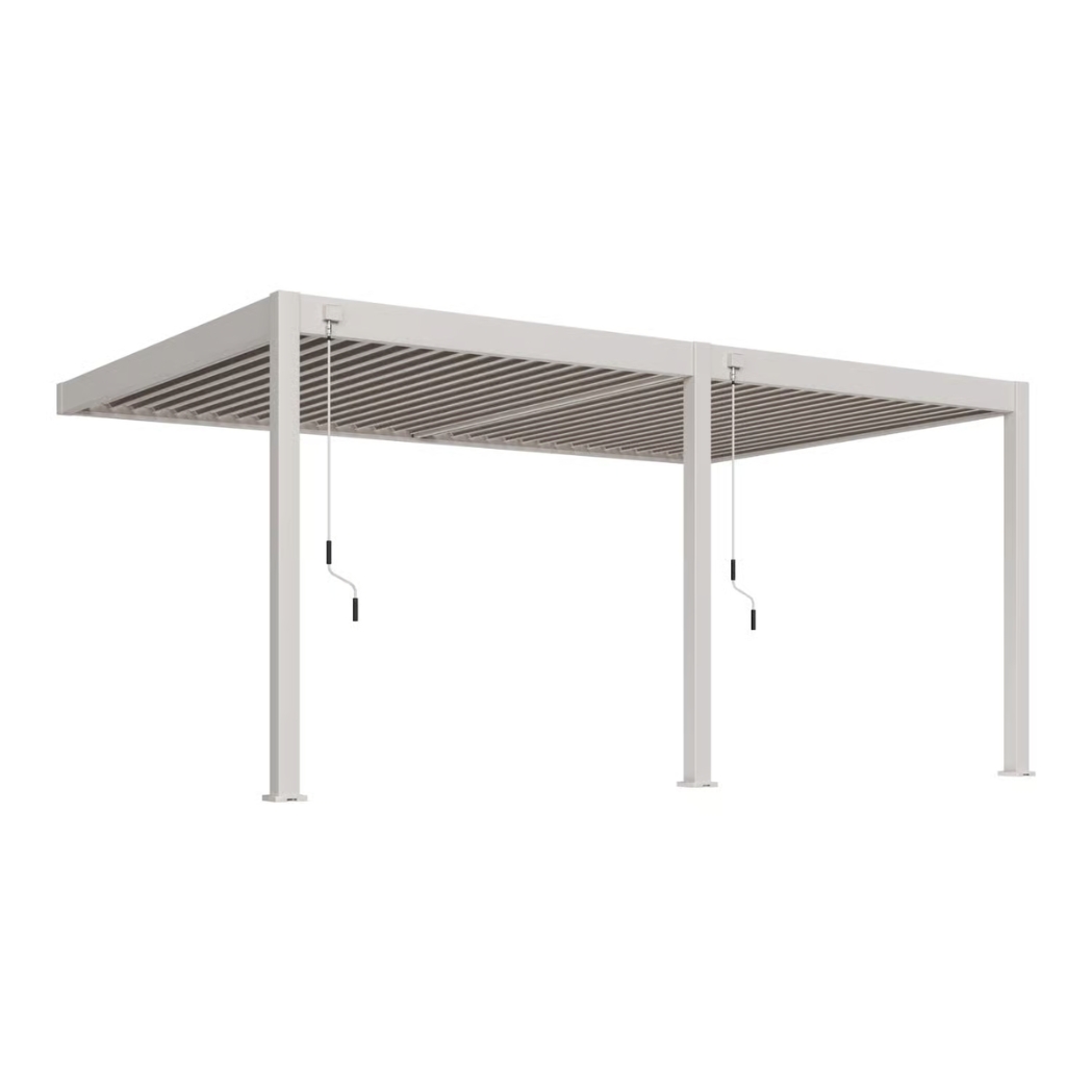 Weide Wandpergola Deluxe Plus 3.6x5.3m Sand – Bild 2