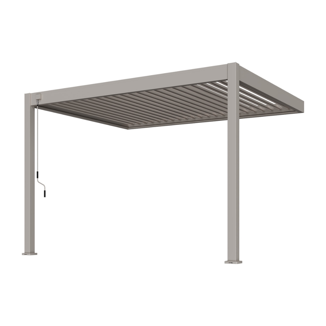 Weide Wandpergola Deluxe Plus 3x4m Sand – Bild 3