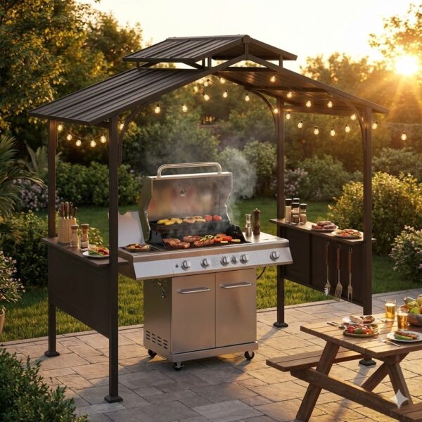 Grill Pavillon Davos 152 cm x 244 cm Anthrazit