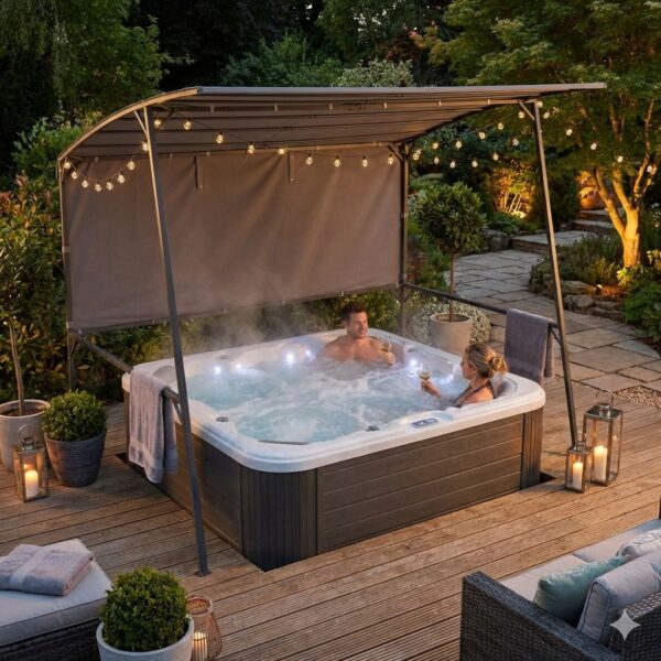 Spa-Pavillon VODNO 220 cm x 284 cm Dunkelgrau