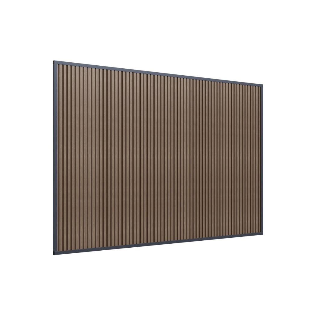 WPC Sichtschutzwand Holzoptik Teak | Lamellenwand für Pergola | modular & wetterfest – Bild 7