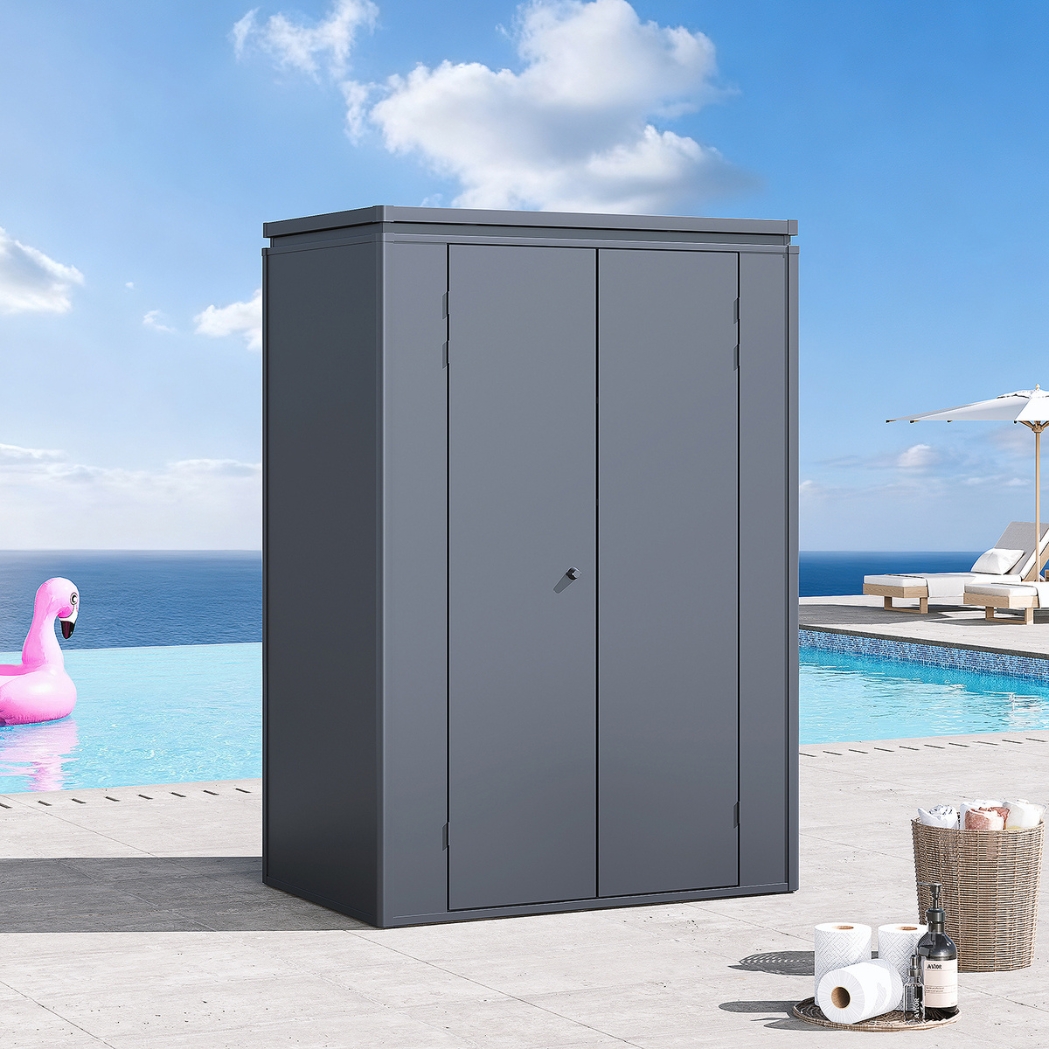 Ventaris Gartenschrank | verzinkter Stahl + Aluminium | Anthrazit – Bild 6