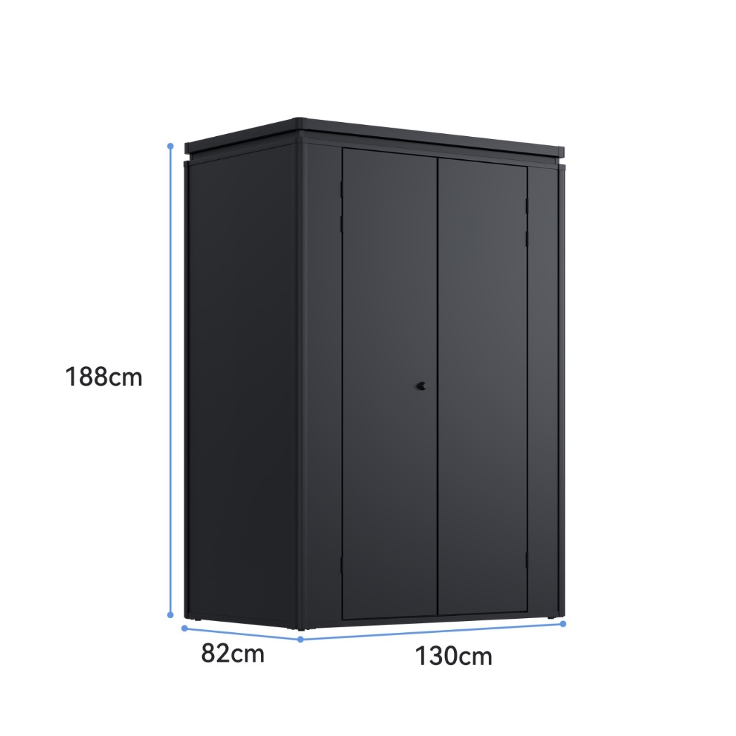 Ventaris Gartenschrank | verzinkter Stahl + Aluminium | Anthrazit – Bild 7